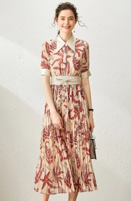 Vestido Vintage Rosa Moderno