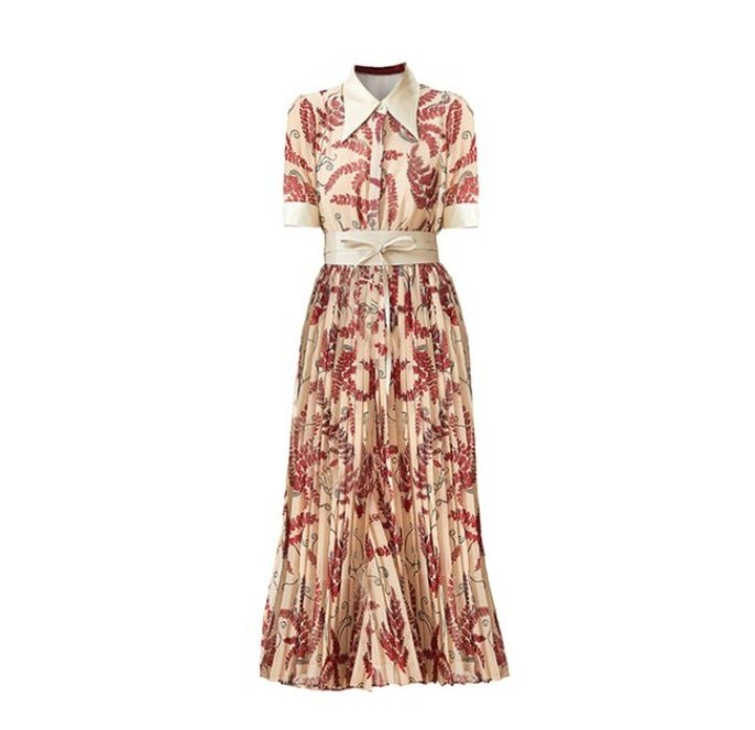 Vestido Vintage Rosa Moderno