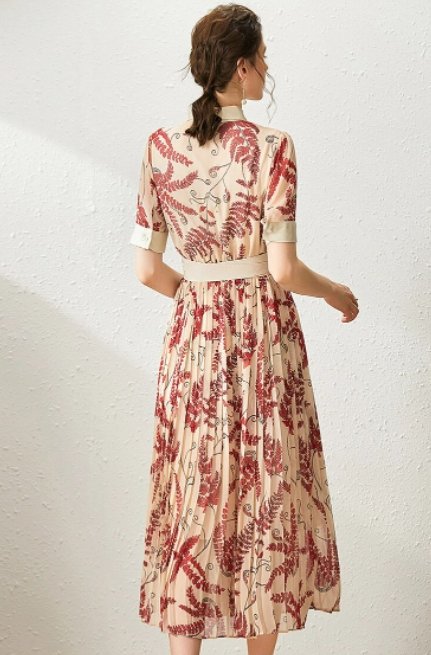 Vestido Vintage Rosa Moderno