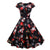 Vestido Vintage Navideño Talla Grande Negro
