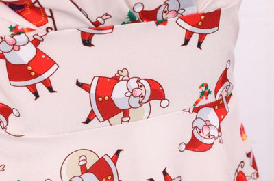 Vestido Vintage Navideño Rosa Talla Grande