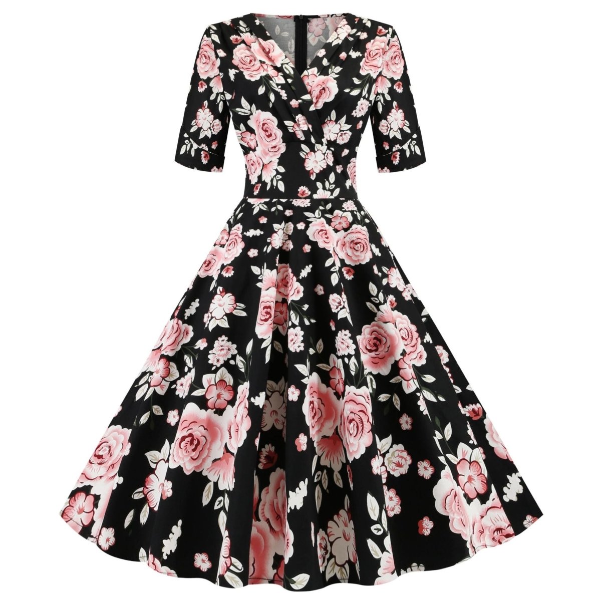 Vestido Vintage Rosas Negras