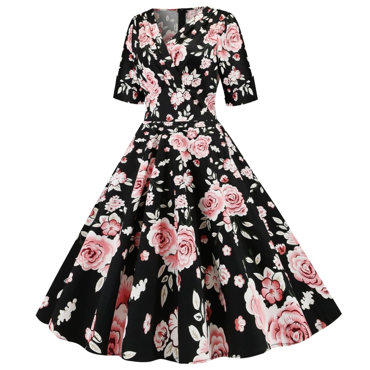 Vestido Vintage Rosas Negras