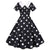 Vestido Vintage Negro Con Lunares Blancos