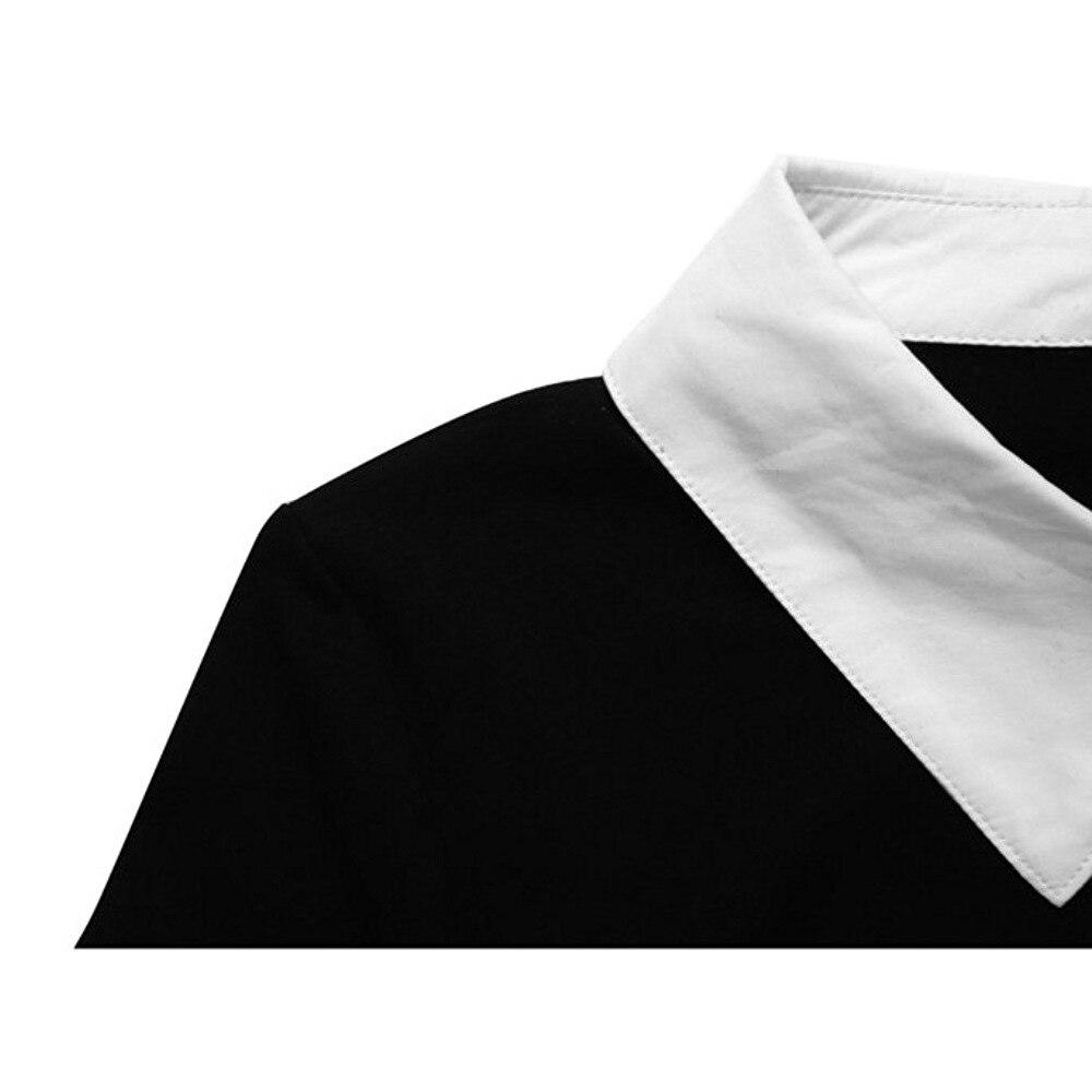 Vestido Vintage Negro Con Cuello Blanco