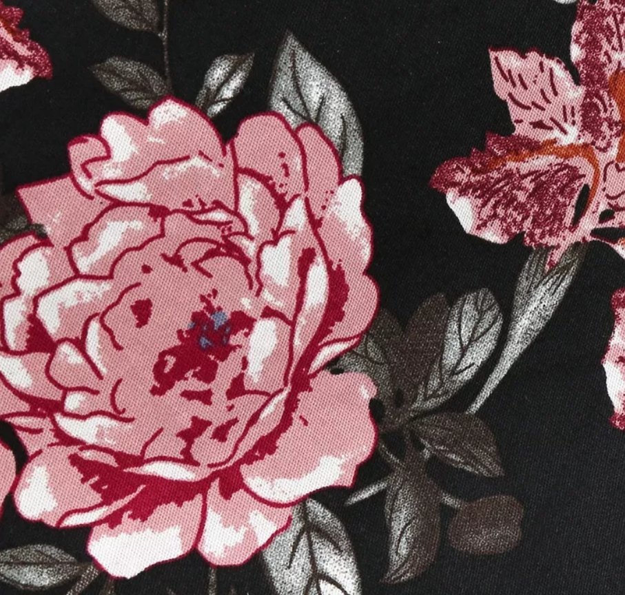 Vestido Vintage Negro Con Cuello Vuelto