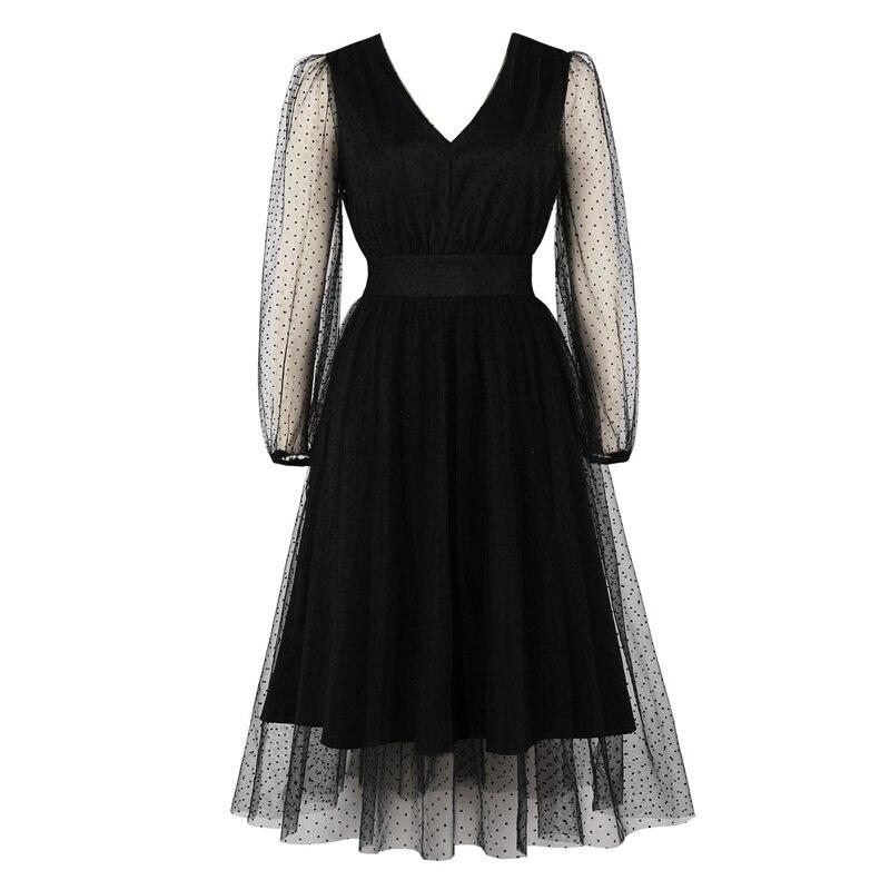 Vestido Vintage Lunares Negro