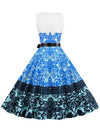 Vestido Azul De La Vendimia