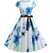 Vestido Vintage Pin Up Flores Blancas