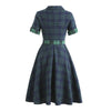 Vestido Pin Up Con Cuello De Negocios Vintage
