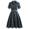 Vestido Pin Up Con Cuello De Negocios Vintage