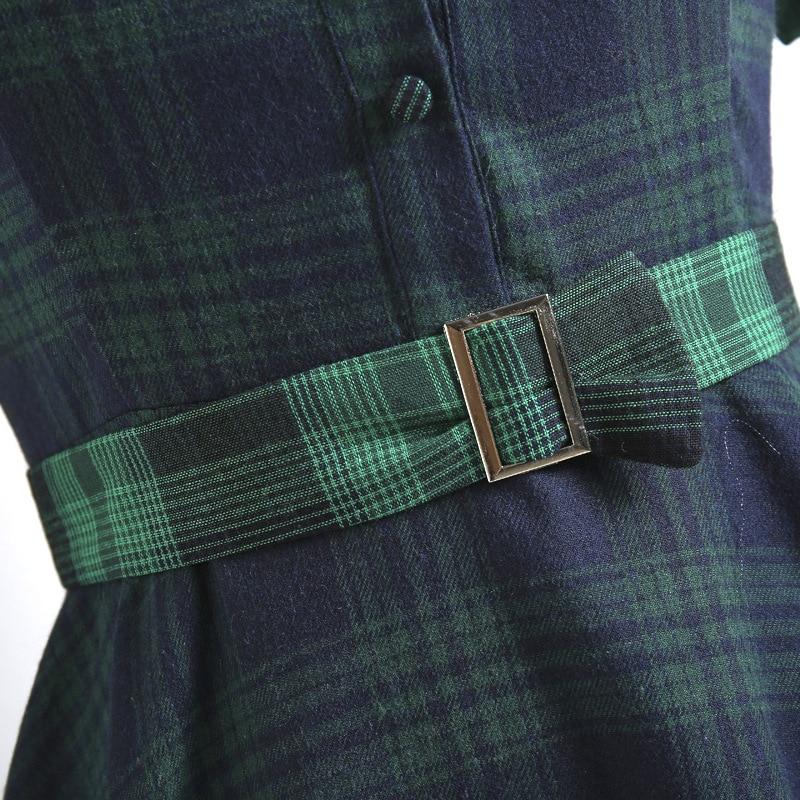 Vestido Pin Up Con Cuello De Negocios Vintage