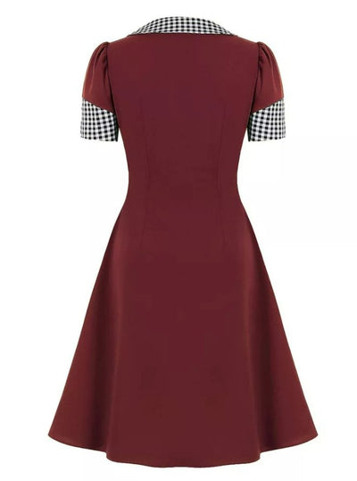 Vestido Pin Up Vintage A Cuadros
