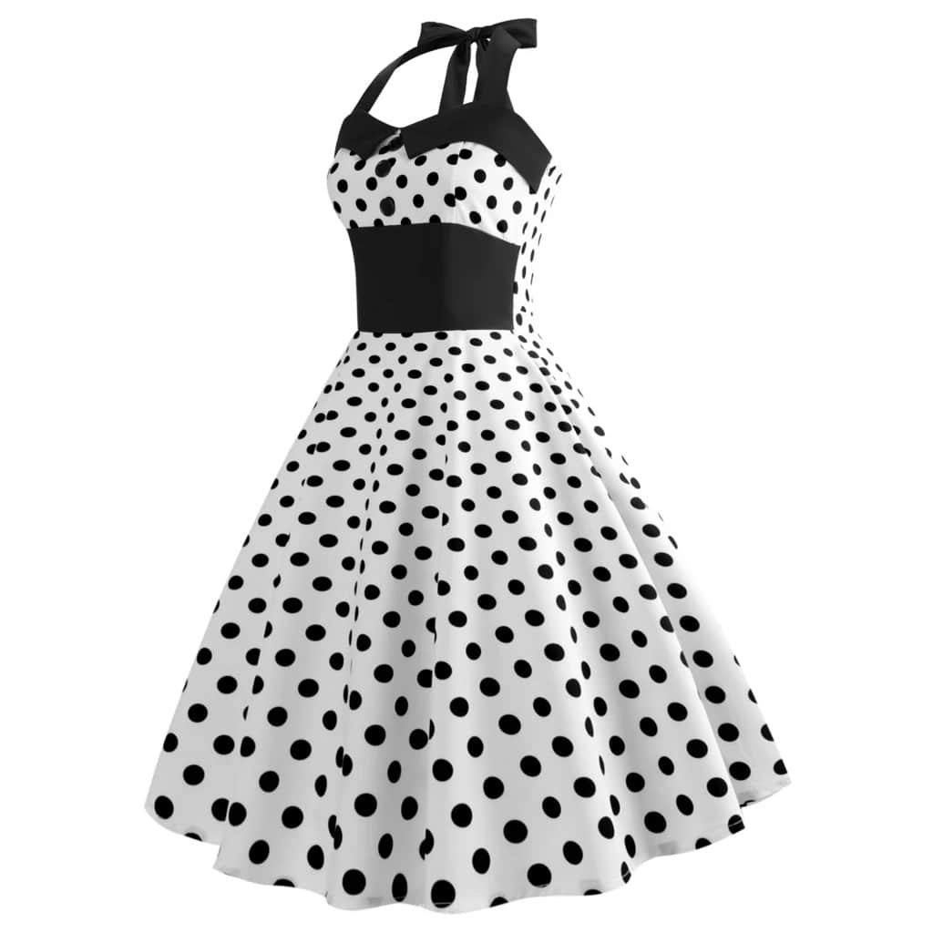 Vestido Vintage - Pin-Up Lunares Blancos
