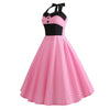 Vestido Pin-Up Rosa Con Lunares Vintage
