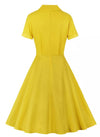 Vestido Pin Up Vintage Amarillo