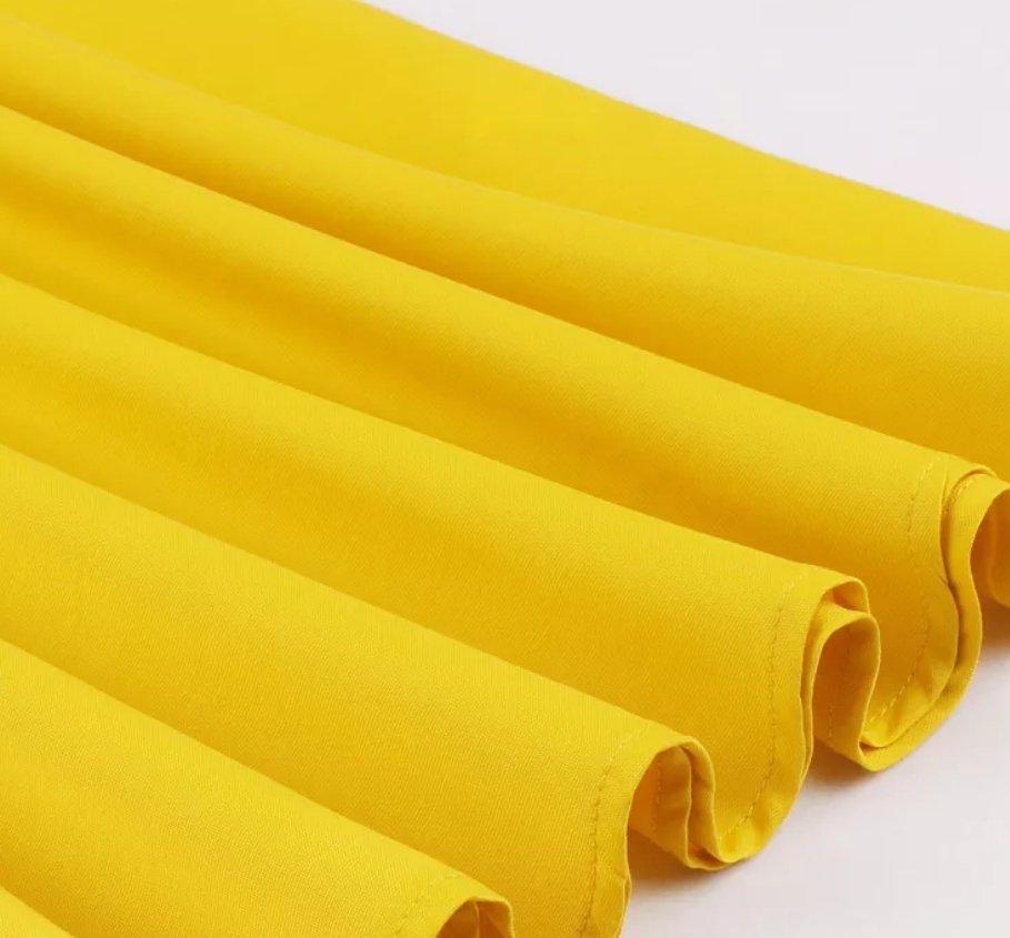 Vestido Pin Up Vintage Amarillo