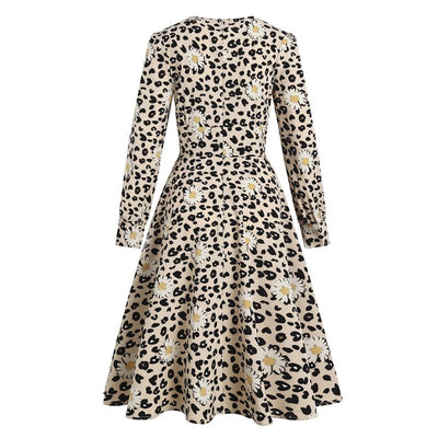 Vestido Pin-Up Vintage De Leopardo