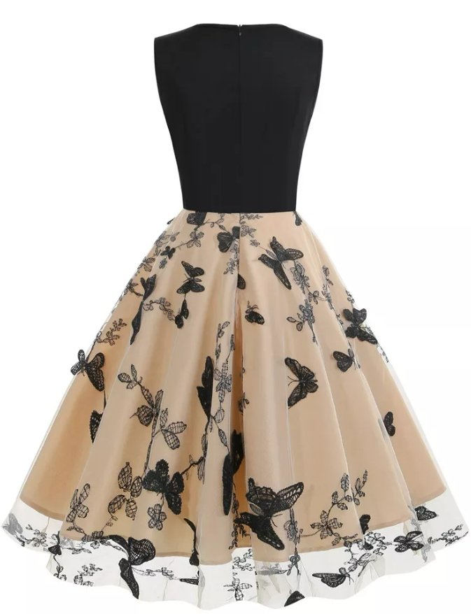 Vestido Pin Up Vintage Mariposa