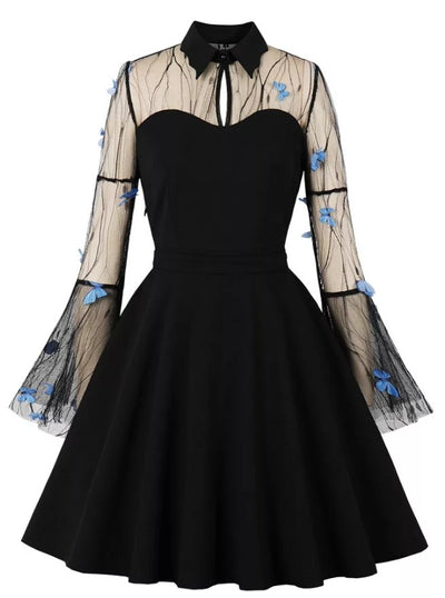 Vestido Pin Up Mariposas Vintage