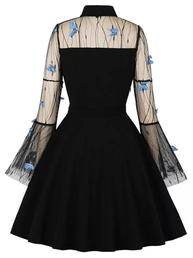 Vestido Pin Up Mariposas Vintage