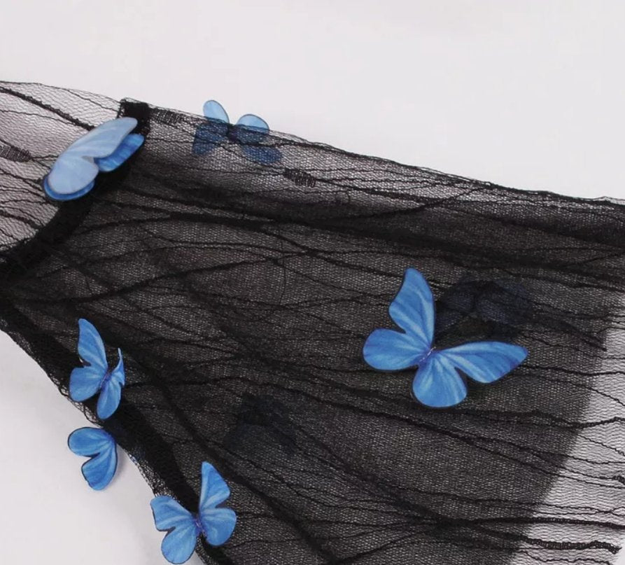 Vestido Pin Up Mariposas Vintage