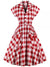 Vestido Pin Up Vintage A Cuadros Rojo