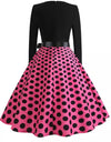Vestido Vintage Pin Up Lunares Rosa