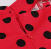 Vestido Pin Up Vintage De Lunares Rojos