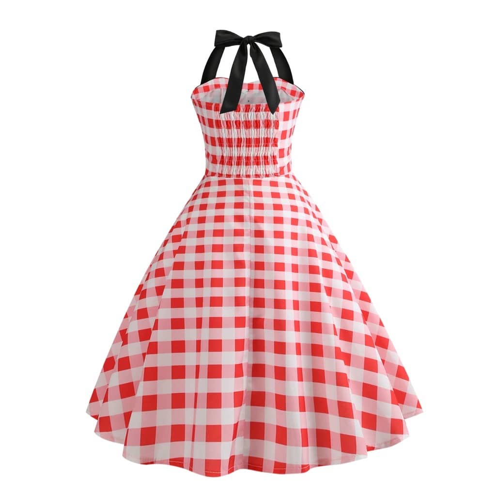 Vestido Vintage - Vichy Rojo Pin-Up