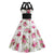 Vestido Pin-Up Floral Blanco Vintage