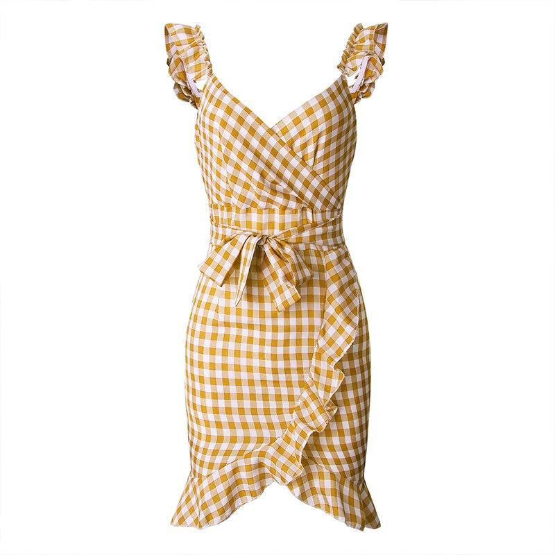 Vestido Vintage De Playa Amarillo