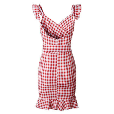 Vestido Vintage De Playa Rojo