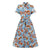 Vestido Vintage Plisado Cielo