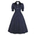 Vestido Vintage A Lunares Azul Marino