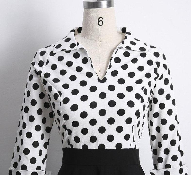 Vestido Vintage Lunares Negro