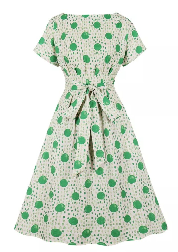 Vestido Vintage A Rayas De Lunares