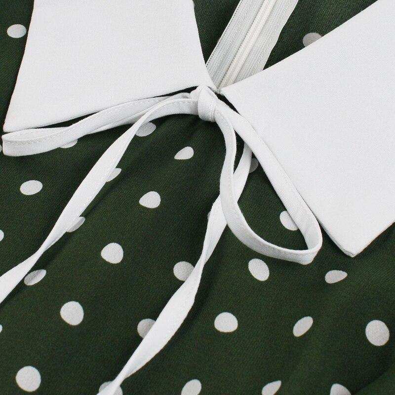 Vestido Vintage De Lunares Verde