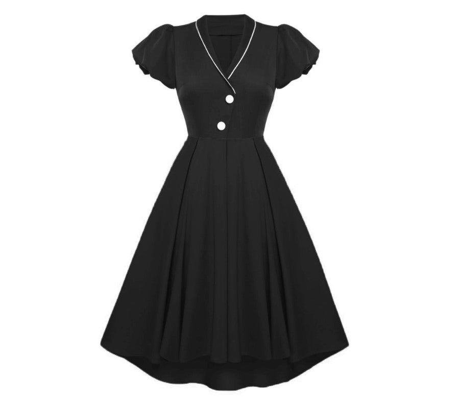 Vestido Preppy Vintage Negro
