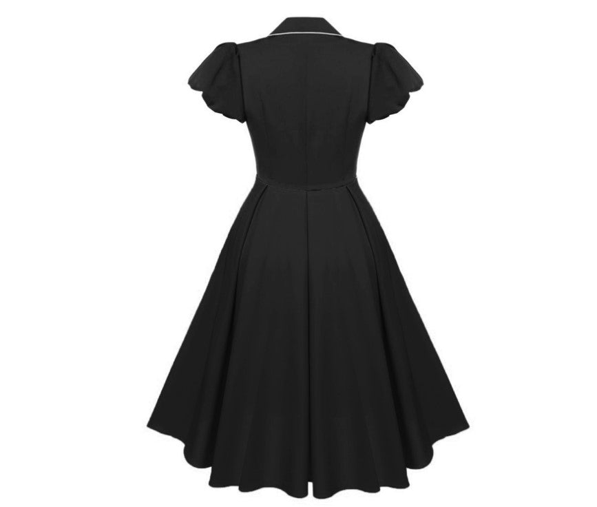 Vestido Preppy Vintage Negro