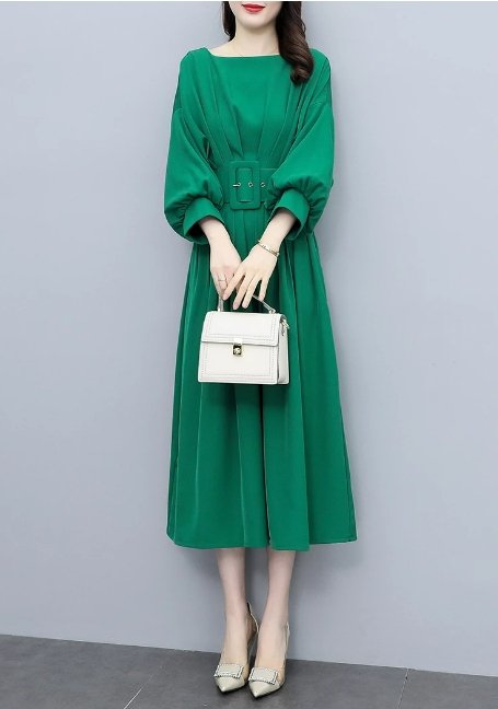 Vestido Vintage Verde Calidad