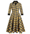 Vestido Vintage De Rayas Amarillas Y Negras
