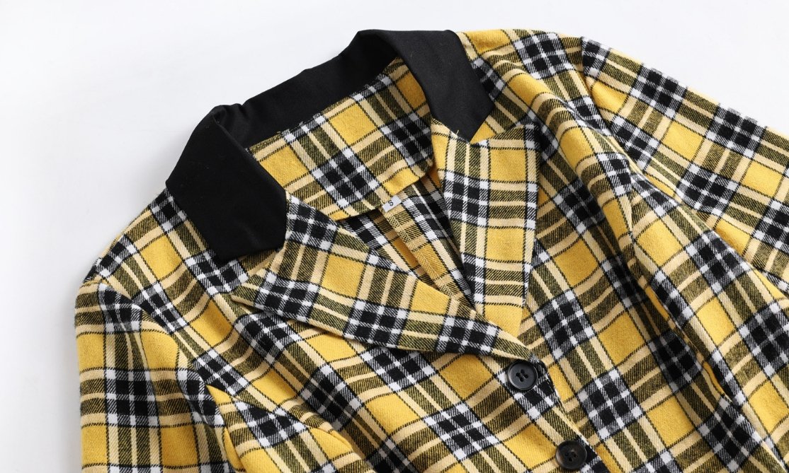 Vestido Vintage De Rayas Amarillas Y Negras