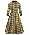 Vestido Vintage De Rayas Amarillas Y Negras