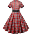Vestido Vintage Rayas Rojas Y Negras
