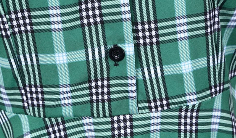 Vestido Vintage Rayas Verdes Y Negras