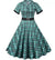 Vestido Vintage Rayas Verdes Y Negras