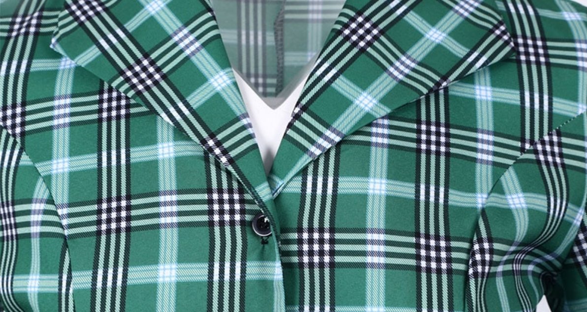 Vestido Vintage Rayas Verdes Y Negras