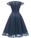 Vestido De Fiesta Vintage Azul Marino