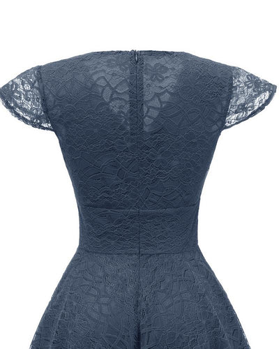 Vestido De Fiesta Vintage Azul Marino